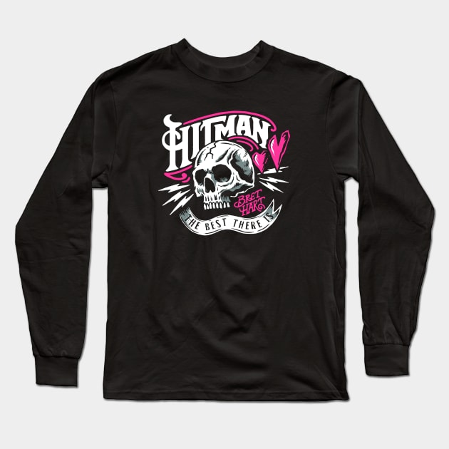 Bret Hitman Hart  Pro Wrestling Hero Long Sleeve T-Shirt by WikiDikoShop